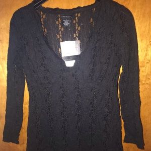 Calvin Klein Sheer Lace Top